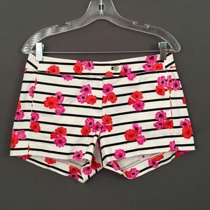 J.CREW Womens Multicolor Stripe-Floral Print Short